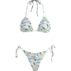Volafa 2 Piece String Bikini Swimsuit Floral Size M NWOT Small